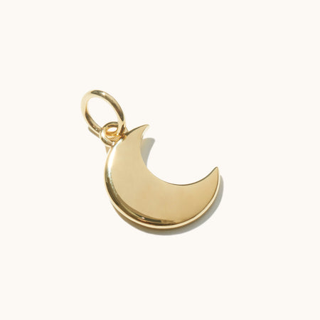 Personalised Moon Pendant Gold